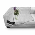 thumbnail image 3 of Artichoke Soft Flannel Fleece Throw Blanket, Blooming Cardunculus Hand Drawn Organic Food Art Illustration Print, Cozy Plush for Indoor and Outdoor Use, 50" x 70", Violet and Fern Green, by Ambesonne, 3 of 6
