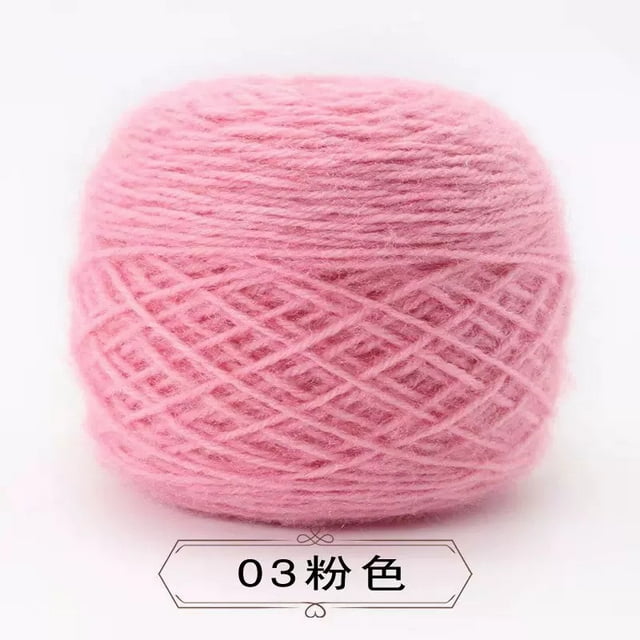 Nvzi Hilo para ganchillo, 2 ovillos, 300 g en total, perfecto para proyectos de ganchillo, hilo suave y duradero, color rosa.