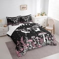 thumbnail image 3 of Homewish Teens Female Men Flying Butterfly Twin Bedding Sets 7-Piece,Botanical Plants Mushroom Bedding Comforter Set Microfiber,Galaxy Starry Sky Breathable Sheet Sets,Super Cozy Room Decor, 3 of 8