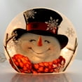 thumbnail image 2 of Stony Creek SNOWMAN LIGHTED ROUND VASE Glass Electric Dgh8242 B, 2 of 2