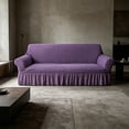 thumbnail image 5 of Stretch Sofa Cover Slipcover for 3 Seater Couch, Soft Washable Couch Cover Furniture Protector with Skirt, Non-Slip Cover for Living Room, 5 of 9
