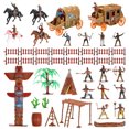 thumbnail image 3 of EeaseCA 1 Ensemble Modèles Miniatures Indiens Modèle Décorations Cowboys Figurines Indiennes Modèle de Simulation Indien, 3 of 4