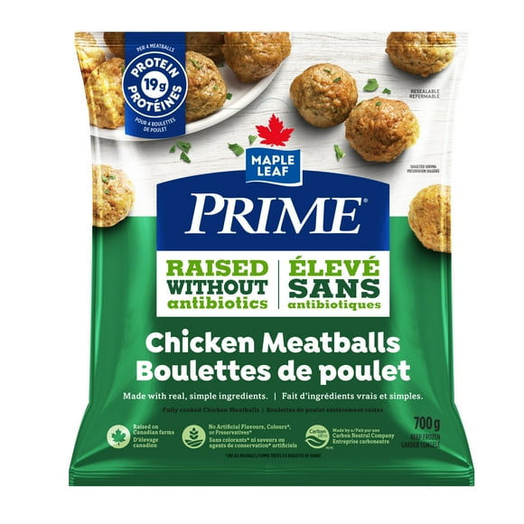 Prime Boulettes de poulet élevé sans antibiotiques 700 g
