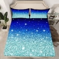 thumbnail image 2 of Castle Fairy Teenagers Bling Glitter Print Full Size Sheets,Dreamy Princess Bed Sheets, 2 of 7