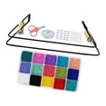 thumbnail image 1 of Kit de telar cuerda elástica, , broches de langosta, tijera anillos abiertos de joyería Zulema telar de cuentas, 1 of 8
