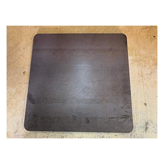 1/4 x 16" x 16" Rounded Corners Plate, A36 Steel, 0.25" Thick, Use for Pizza Steel
