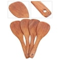 thumbnail image 3 of 4 Pcs Wooden Rice Spoons Non-stick Rice Spoons Practical Kitchen Rice Spoons, 3 of 7
