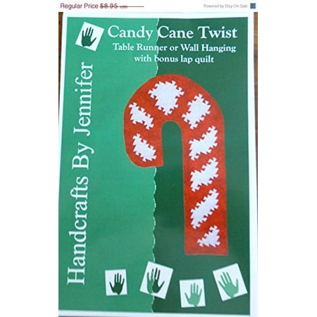 Lap Quilts Quilted Wall Hangings - Candy Cane Twist Table Runner, Wall Hanging and Lap Quilt