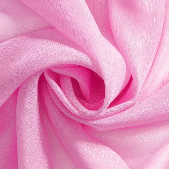 Zari Metallic Chiffon Jacquard Fabric - Lilac Sheer Polyester 57/58" By The Yard