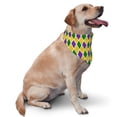 thumbnail image 2 of Easygdp Mardi Gras Purple Yellow Plaid Pet Scarf, Dog Triangle Scarf, Printing Dog Bib, Handkerchief Scarf for Small Medium Large Dogs Cats Pets, 2 of 9