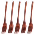thumbnail image 1 of Wooden Forks, 5 Pieces Eco-Friendly Japanese Wood Salad Dinner Fork Tableware Dinnerware for Kids Ad, 1 of 5