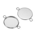 thumbnail image 4 of Unique Bargains Pendant Trays, 30 Pack 316 Stainless Steel 16mm Round Bezel Trays Pendant Base with 2 Rings, 4 of 6