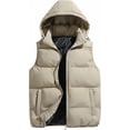 thumbnail image 1 of Chaleco acolchado de invierno para hombre con capucha extraíble para exteriores, 1 of 5