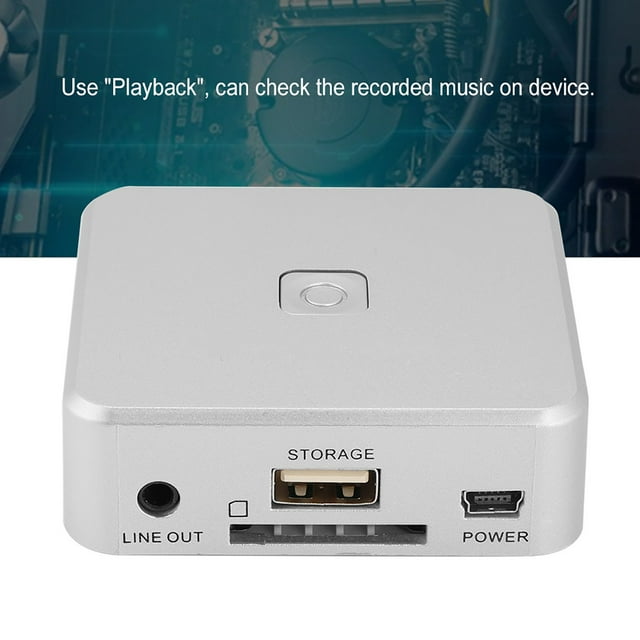 Audio Acquisition Card, Silver Mini Usb Power Capture Card, ABS Automatic Partition US Plug for Home