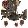 thumbnail image 4 of Meyda Tiffany 117174 Vineyard 3 Light 18" Wide Taper Candle Style Chandelier - Coffee Bean, 4 of 7