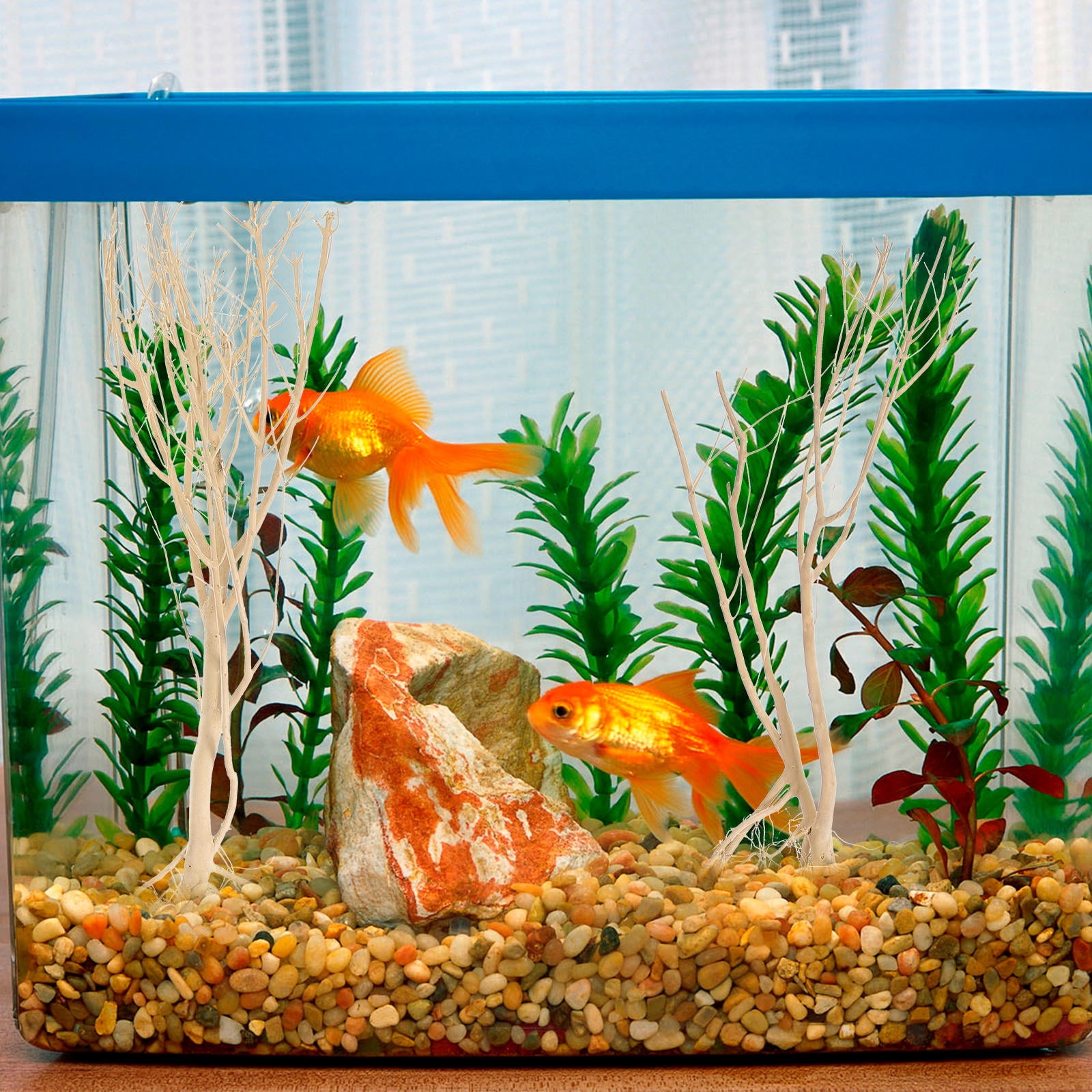 COMPUKAS Natural Wood Twig Aquarium Decoration Set, 14.96 x 7.09 x 7.09 inches, Perfect for Fish Landscaping
