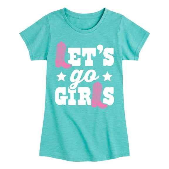 Instant Message - Lets Go Girls - Toddler And Youth Girls Short Sleeve Graphic T-Shirt