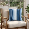 thumbnail image 4 of 16x16 Pillow Covers Set of 2, Navy Blue Ombre Stripe Square Throw Pillow Covers for Couch/Sofa/Living Room, Farmhouse Simple Striped Decorative Soft Pillowcases for Couch Throw Pillows, 4 of 9