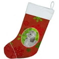 thumbnail image 2 of Carolines Treasures CK3992CS Christmas Snowflakes Silver Poodle Christmas Stocking, 2 of 3
