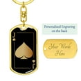 thumbnail image 3 of Jack Of Spades Gold Keychain Dog Tag Stainless Steel or 18k Gold, 3 of 16