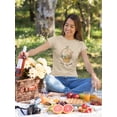 thumbnail image 2 of Hello Spring Basket T-Shirt Women -Smartprints Designs, Female 3X-Large, 2 of 4