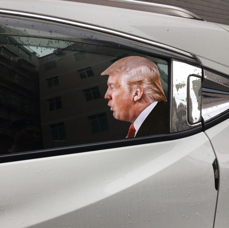 Trump Vinyl Window Sticker 12x7.5cm nope president USA democrat Donald car 