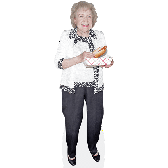 Betty White (Hot Dog) Life Size Cutout. Standee.