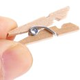 thumbnail image 3 of 120 pinzas de madera natural en miniatura para ropa, pinzas pequeñas para fotos, pinzas decorativas para ropa, pinzas de madera para exhibir fotos en la pared, decoración artesanal,, 3 of 5