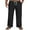 03Black, variant on GIRUNS Men's Casual Pants Elastic Waist Lightweight Drawstring Trousers Summer Beach Pants Khaki L