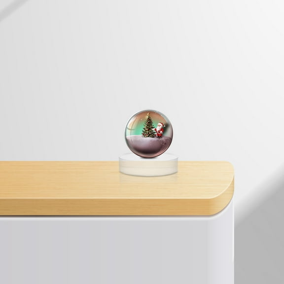 WHAMVOX Round Crystal Glass Paperweight Transparent Decorative Paperweight Clear Crystal Paperweight Block For Office Home Desk Decoration Calligraphy