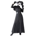 thumbnail image 3 of SUNSIOM Adult Halloween Cosplay Costumes Set, Long Sleeve Plain Color Button Decor Robe with Beak Face Protector Hat Belt Gloves, 3 of 9