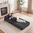 thumbnail image 5 of ELLEGNT Convertible Sleeper Chair - Folding Sofa Bed, Corduroy Cover, Pillow Back Support for Living Room or Guest Room , Black, 5 of 10