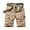 Khaki, variant on Mens Cargo Shorts Relaxed Fit Multi Pocket Military Tactical Combat Shorts Classic Lettering Patch Details Heavy Duty Casual Work Shorts No Belt Khaki L