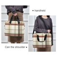 thumbnail image 6 of FORMRS 16" Laptop Sleeve Bag Carrying Case with Handle Travel Shoulder Briefcase, Cream Plaid, 6 of 8