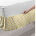 thumbnail image 2 of Geometric Bed Skirt, Sun Motif Colorful Polka Dots Summer Themed Heavenly Bodies Celestial Elements, Elastic Bedskirt Dust Ruffle Wrap Around for Bedding Decor, 4 Sizes, Yellow White, by Ambesonne, 2 of 2