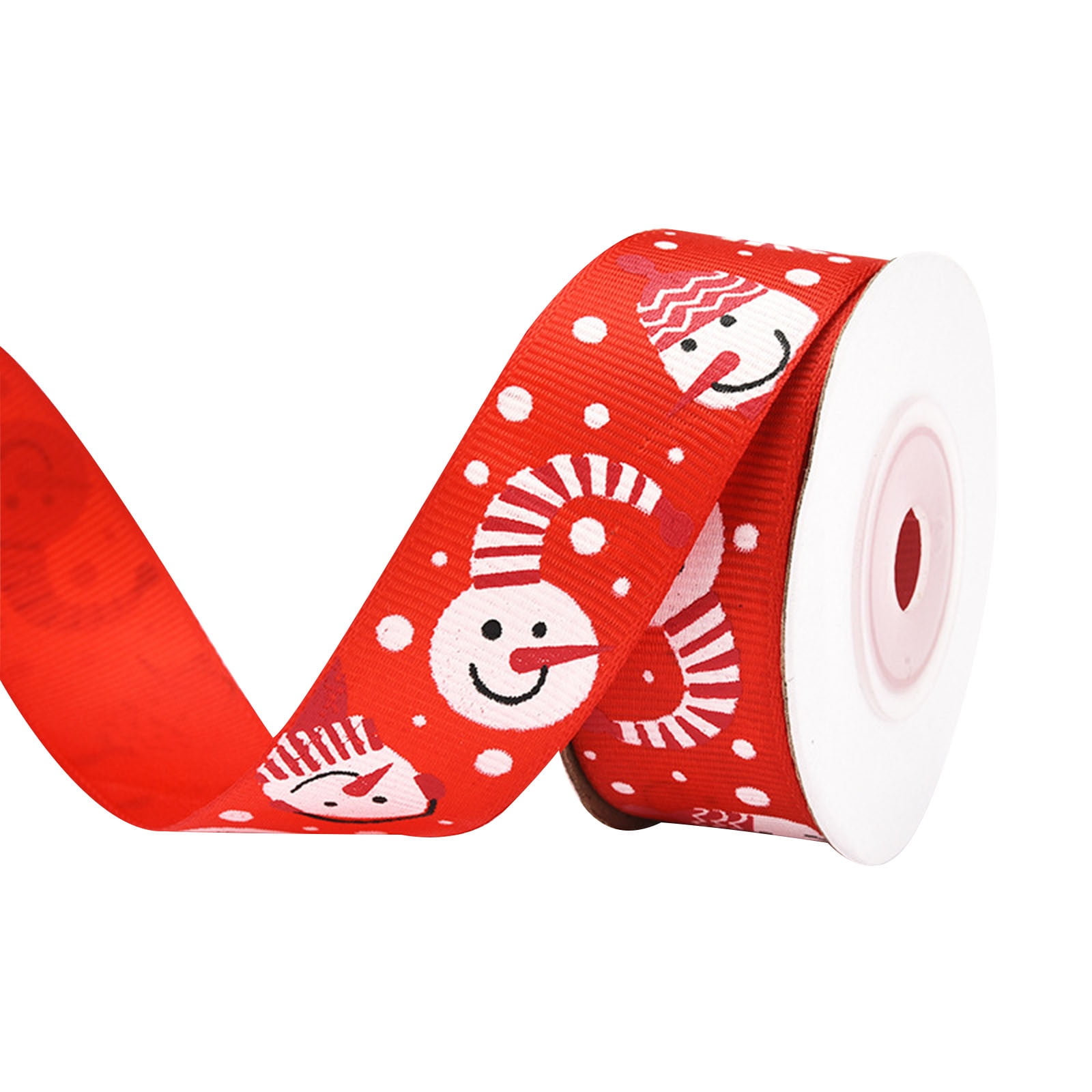 Frcolor Christmas Ribbon Gift Ribbon Polyester Craft Thin Red Trim Wrapping Ribbonsbows Ribbons Wired Grosgrain Wrap, Size: 2.56 x 2.56 x 1.97