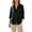 Black, variant on CXHEGBEJ Contrast White Stitch Shirt For Women Long Sleeve Lapel Collar Button Down Blouse Loose fit With Chest Pockets Casual Vacation Cardigan Tops Beige 2XL