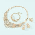 thumbnail image 3 of Conjunto de joyería de moda para damas, 5 piezas, accesorios, joyas de oro, 5 piezas, 3 of 5