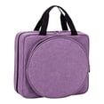 thumbnail image 2 of Kaireo Embroidery Project Bag Square Supplies Storage Tote with Multiple Pockets Portable Craft Carry Case for Cross Stitch Kits Purple, 2 of 9
