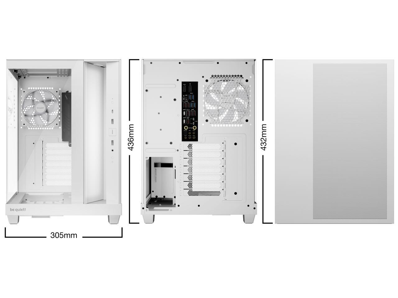 Be Quiet Light Base 500 LX White Light Base 500 LX White White ABS / Steel / Tempered Glass ATX / M-ATX / Mini-ATX case