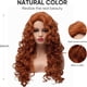 thumbnail image 4 of Pelucas de cabello largo rizado y cobrizo con rizos en la cabeza, 4 of 4