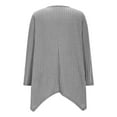 thumbnail image 6 of Hanen Long Sleeve Womens Tops Casual Women's Casual Round Neck Blouse Solid Color Loose Three Quarter Sleeve 3/4 Sleeve Tops Athletic Sweatshirts for Women, 6 of 9