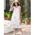 thumbnail image 2 of Ekouaer Women's Nightgowns Long Sleeveless Night gown with Pockets Soft Ladies Nightdress Lace Trim Victorian Sleepwear Vintage Old Fashioned Gown, 2 of 6