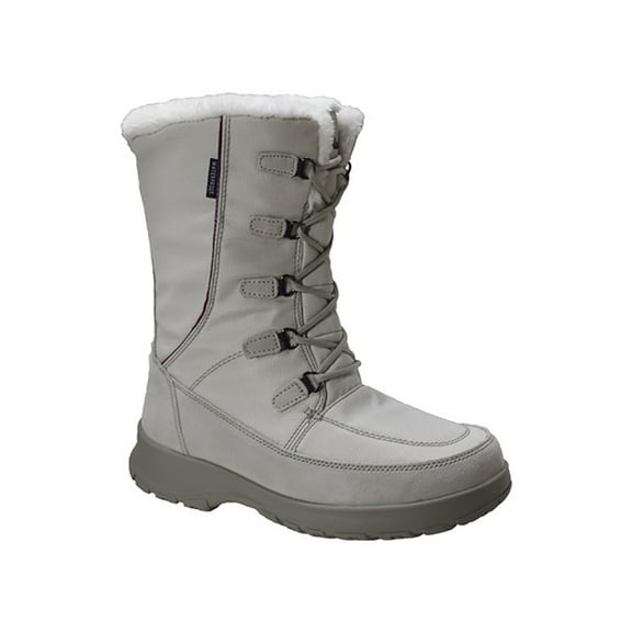 Womens Waterproof Nylon Upper Winter Boot with Suede Trim