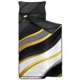 thumbnail image 2 of Black and Gold Marble Pattern Teens Toddler Nap Mat with Pillow, Sleeping Mat Bag for Preschool Daycare 59"x22", 2 of 6