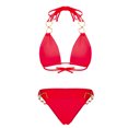thumbnail image 4 of Babysbule Swimsuits for Women Fashion Women Split Swimsuit Show Waist Solid Color Love Sexy Bikini, 4 of 5