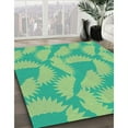thumbnail image 3 of Ahgly Company Machine Washable Indoor Rectangle Transitional Lime Mint Green Area Rugs, 2' x 3', 3 of 7