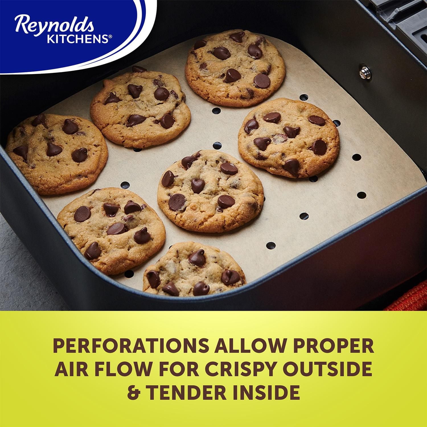 Reynolds Kitchens Air Fryer Liners 9" Unbleached Parchment 50ct
