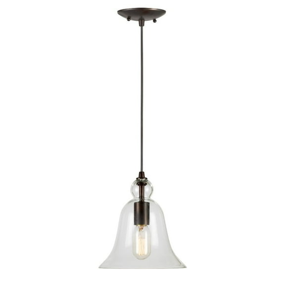 Forte Lighting 2676-01 1 Light 8" Wide Mini Pendant - Bronze