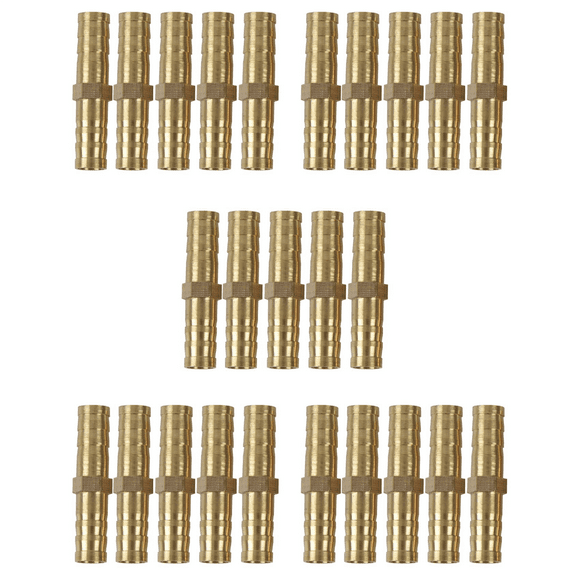 25Pcs 8mm Inner dia Air Gas Straight Hose Pipe Barb Coupler